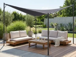 Pawilon ogrodowy AVENTINE Metal 300 cm 300 cm Ciemnoszary