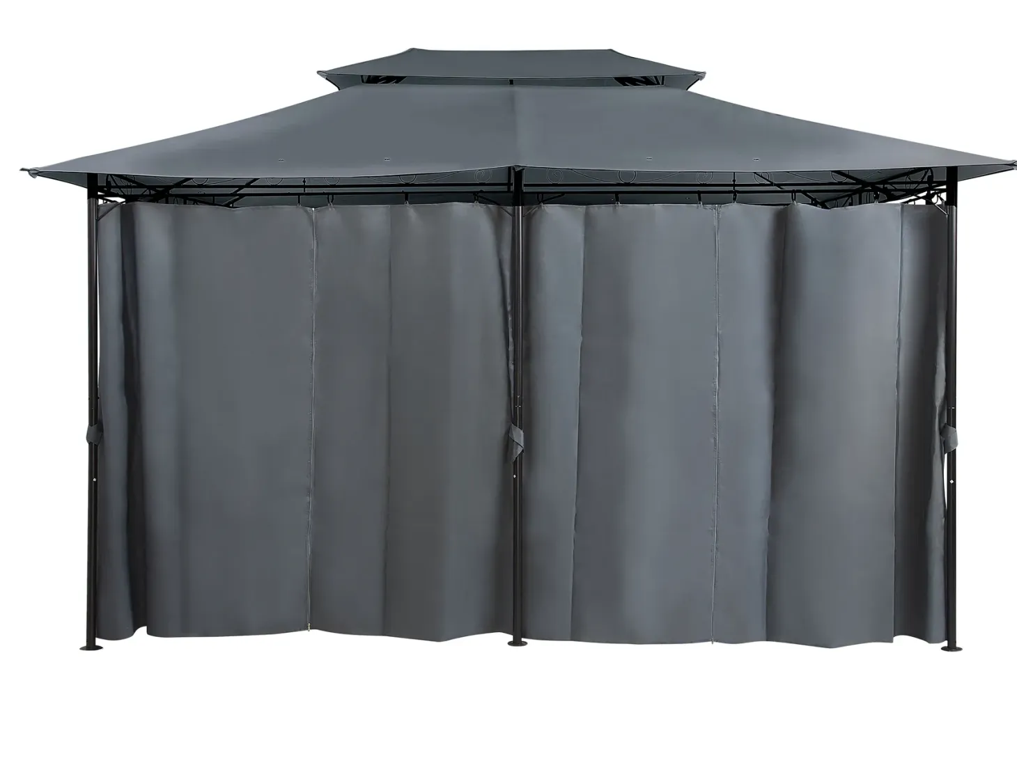 Pawilon ogrodowy COLOS Metal 400 cm 300 cm Grafitowy