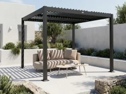 Pawilon ogrodowy FORNOLI Metal 296 cm 296 cm Czarny