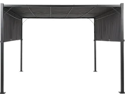 Pawilon ogrodowy LED PARGA Metal 310 cm 310 cm Ciemnoszary