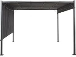 Pawilon ogrodowy LED PARGA Metal 310 cm 310 cm Ciemnoszary