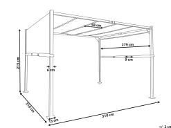 Pawilon ogrodowy LED PARGA Metal 310 cm 310 cm Beżowy
