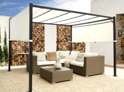 Pawilon ogrodowy LED PARGA Metal 310 cm 310 cm Beżowy