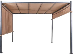 Pawilon ogrodowy LED PARGA Metal 310 cm 310 cm Brązowy