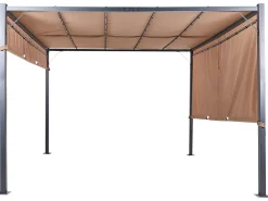 Pawilon ogrodowy LED PARGA Metal 310 cm 310 cm Brązowy
