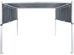 Pawilon ogrodowy LED PARGA Metal 310 cm 310 cm Szary