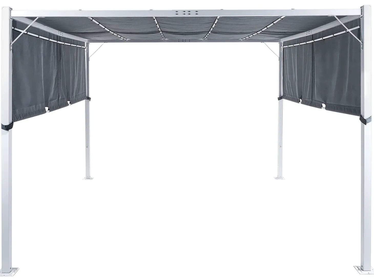 Pawilon ogrodowy LED PARGA Metal 310 cm 310 cm Szary
