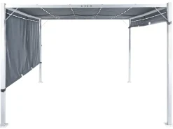 Pawilon ogrodowy LED PARGA Metal 310 cm 310 cm Szary