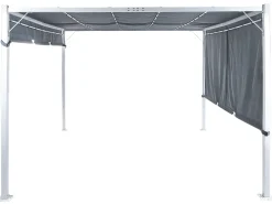 Pawilon ogrodowy LED PARGA Metal 310 cm 310 cm Szary