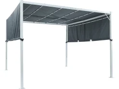 Pawilon ogrodowy LED PARGA Metal 310 cm 310 cm Szary