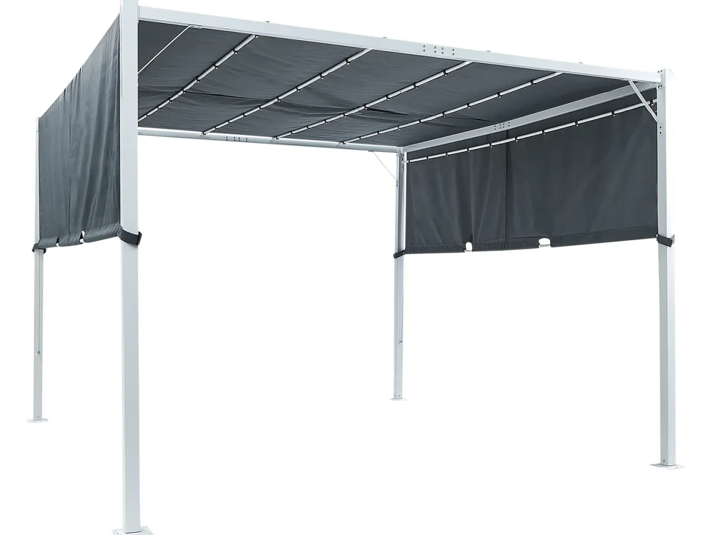 Pawilon ogrodowy LED PARGA Metal 310 cm 310 cm Szary