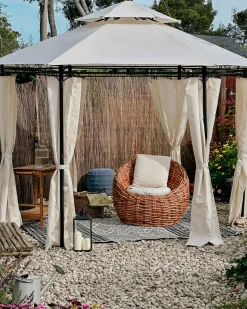 Pawilon ogrodowy PORTEL Metal 350 cm 350 cm Beżowy