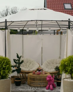 Pawilon ogrodowy SAFARA Metal 368 cm 368 cm Beżowy