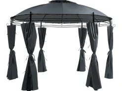 Pawilon ogrodowy SAFARA Metal 368 cm 368 cm Grafitowy