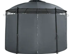 Pawilon ogrodowy SAFARA Metal 368 cm 368 cm Grafitowy