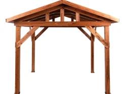 Pawilon ogrodowy SECCHIA Drewno jodłowe 296 cm 350 cm Brązowy/ szary