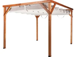 Pawilon ogrodowy VILLAROSA Drewno jodłowe 320 cm 380 cm Brązowy/ beżowy