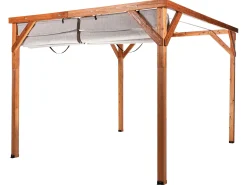Pawilon ogrodowy VILLAROSA Drewno jodłowe 320 cm 380 cm Brązowy/ beżowy