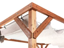Pawilon ogrodowy VILLAROSA Drewno jodłowe 320 cm 380 cm Brązowy/ beżowy