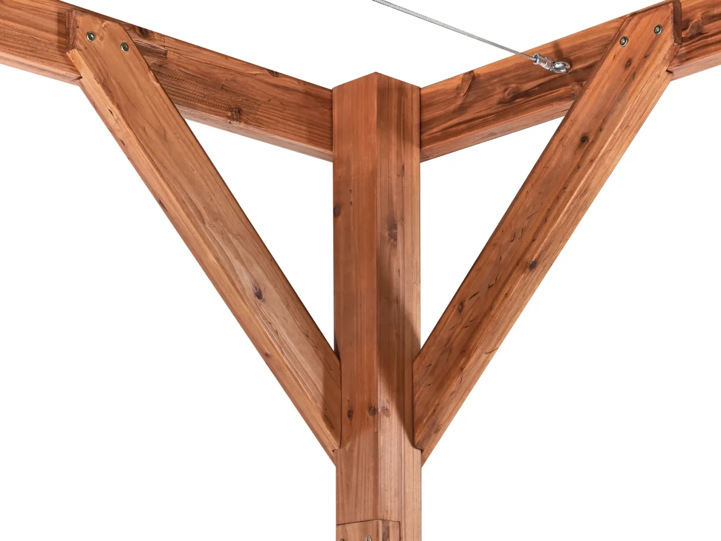 Pawilon ogrodowy VILLAROSA Drewno jodłowe 320 cm 380 cm Brązowy/ beżowy