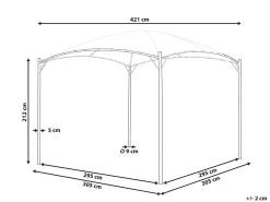 Pawilon ogrodowy VOMERO Metal 305 cm 305 cm Beżowy