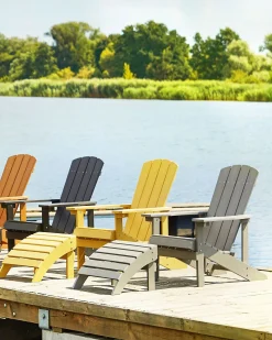 Podnóżek ogrodowy ADIRONDACK Ciemnoszary