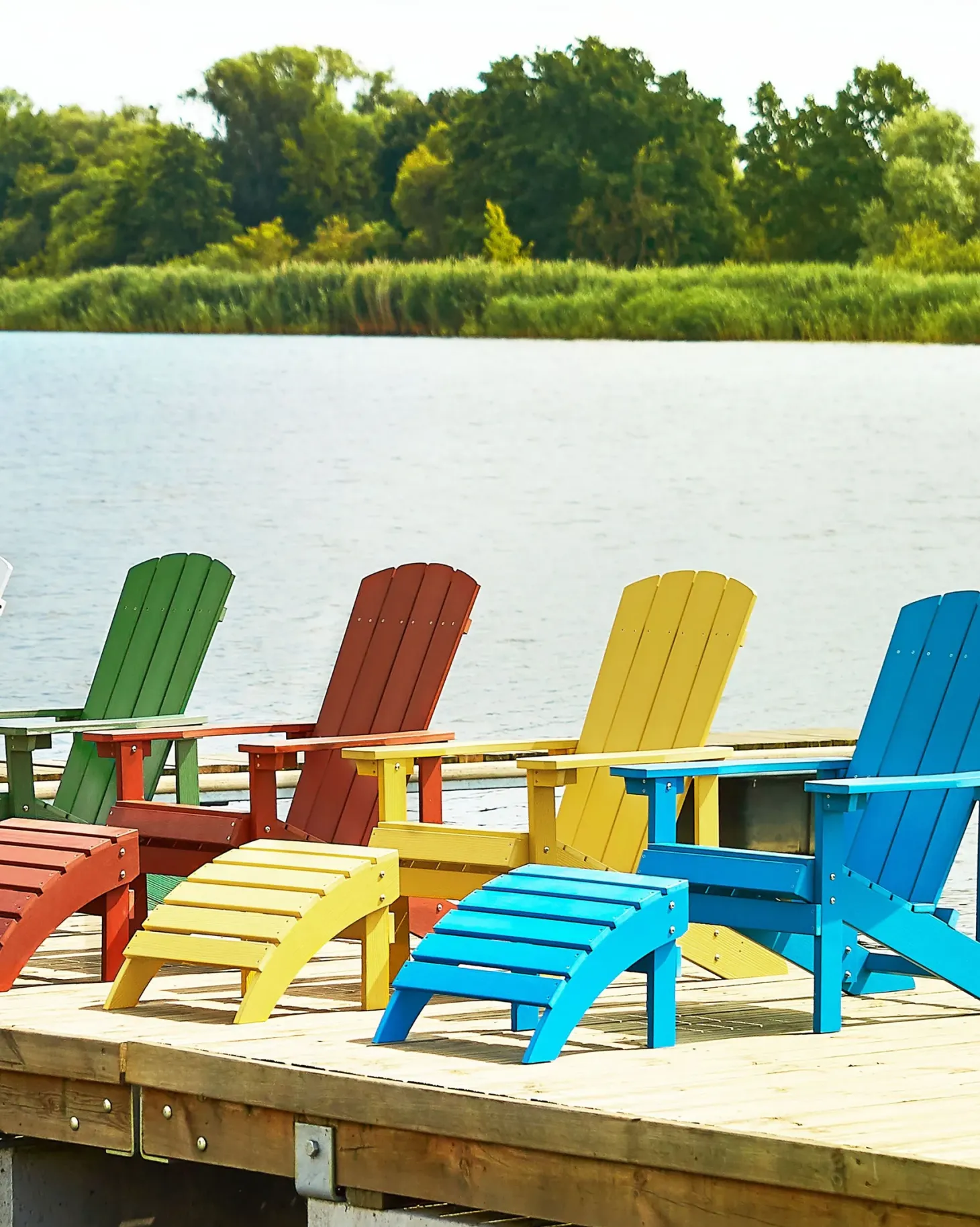 Podnóżek ogrodowy ADIRONDACK Żółty
