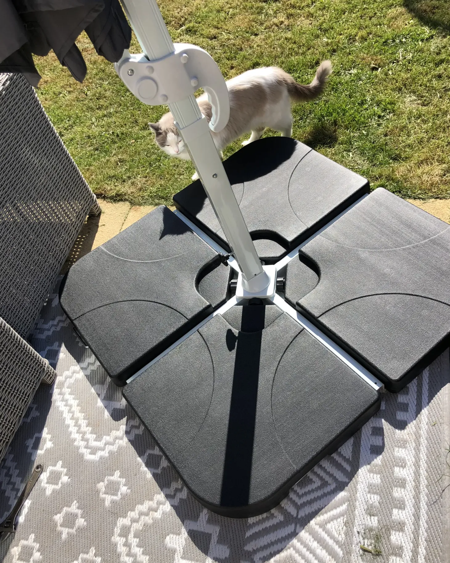 Podstawa do parasola CARIA Czarny Kwadratowy 9 kg
