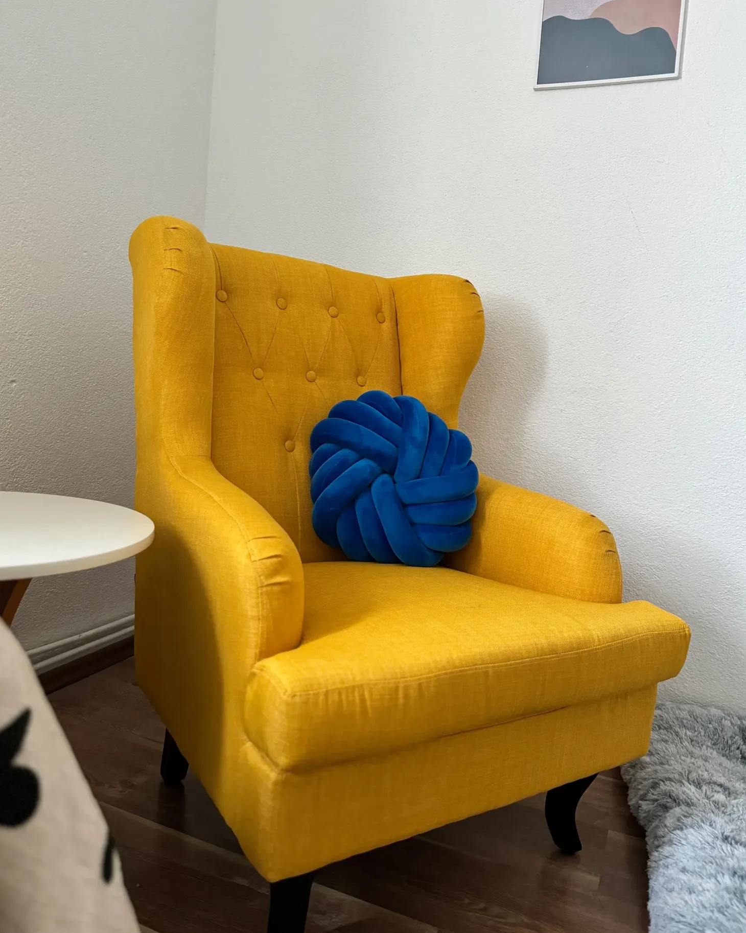 Poduszka dekoracyjna AKOLA Welur 30 x 30 cm Niebieski Jednolity