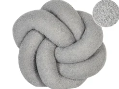 Poduszka dekoracyjna ANGELONIA Boucle 45 x 45 cm Szary Jednolity