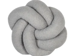 Poduszka dekoracyjna ANGELONIA Boucle 45 x 45 cm Szary Jednolity