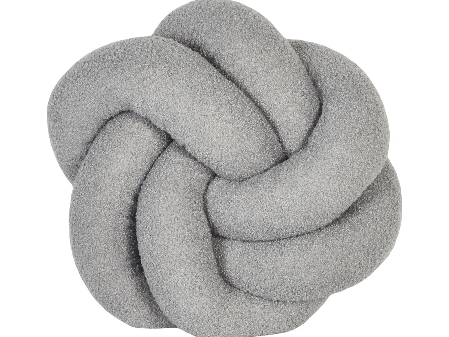 Poduszka dekoracyjna ANGELONIA Boucle 45 x 45 cm Szary Jednolity