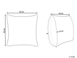 Poduszka dekoracyjna BARJA 45 x 45 cm Pomarańczowy W kratkę