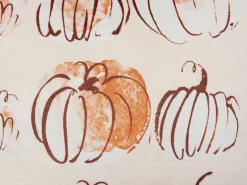 Poduszka dekoracyjna CUCURBITA Welur 45 x 45 cm Beżowy Wzór roślinny
