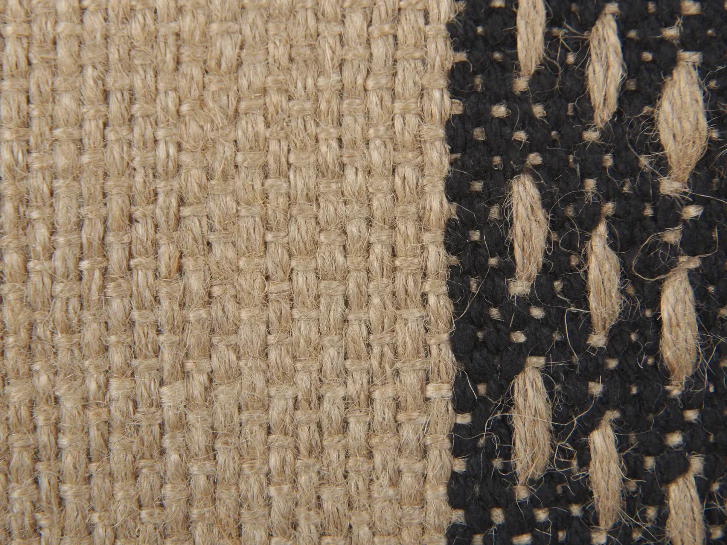 Poduszka dekoracyjna DESALIX Juta 45 x 45 cm Beżowy W paski