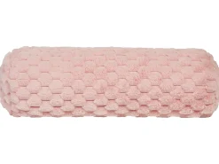 Poduszka dekoracyjna LINDEN Sztuczne futro 22 x 60 cm Różowy Jednolity