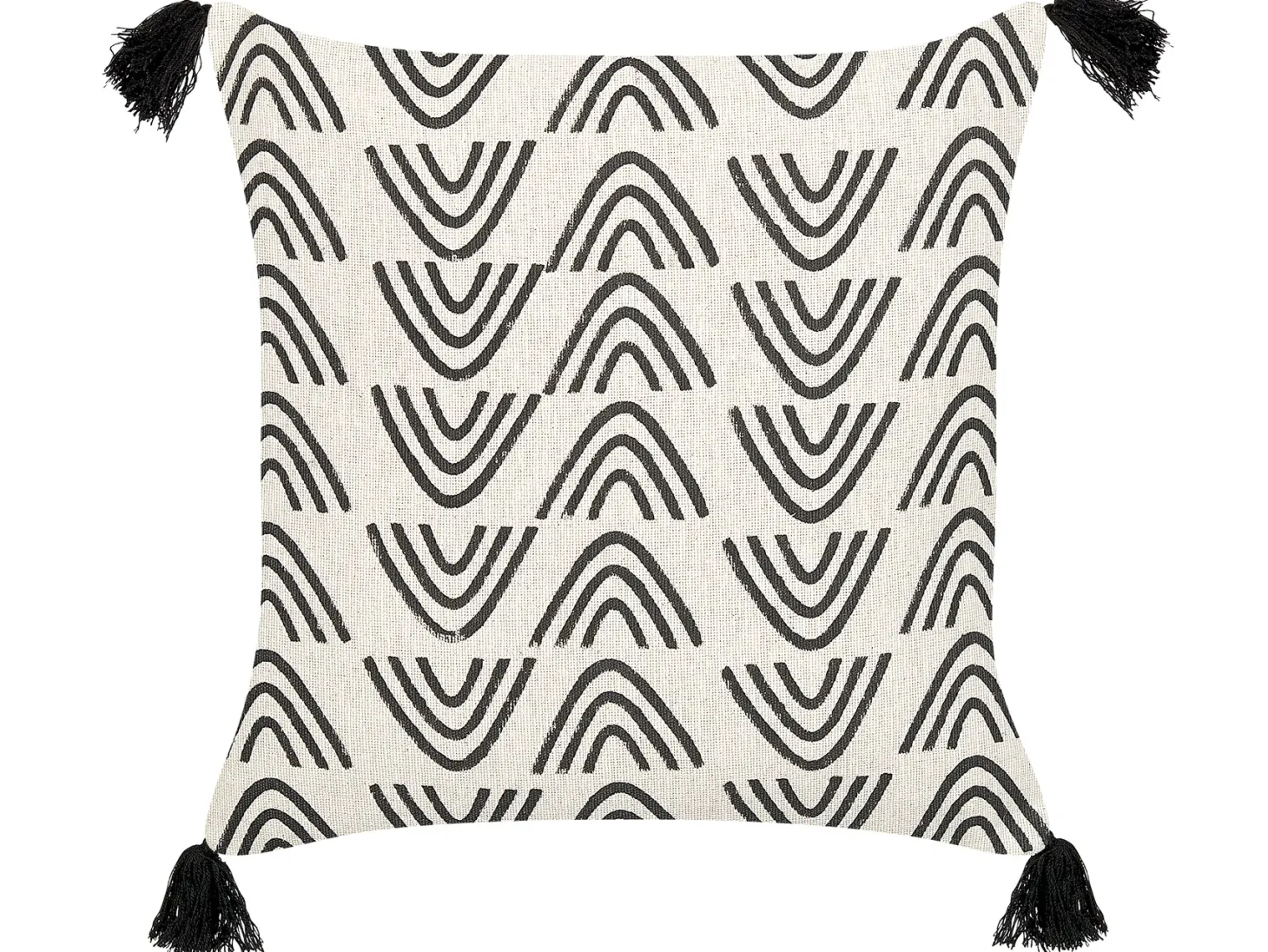 Poduszka dekoracyjna MAYS Bawełna 45 x 45 cm Biały Wzór geometryczny