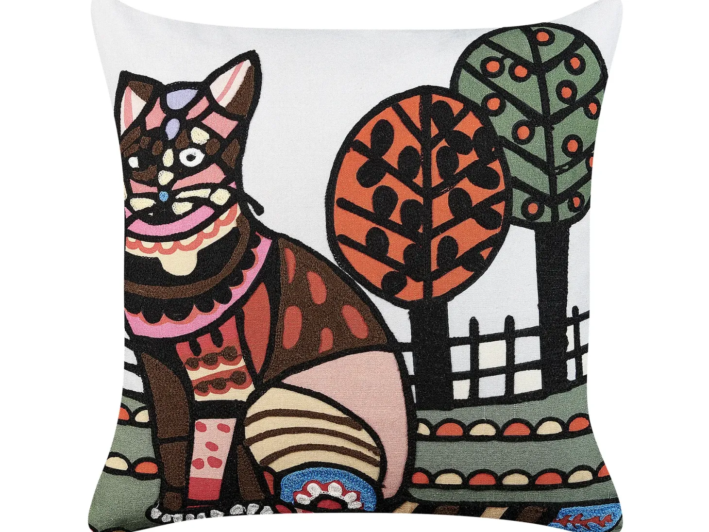 Poduszka dekoracyjna MEHSANA Boucle 50 x 50 cm Kolorowy Wzór zwierzęcy