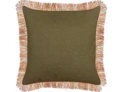 Poduszka dekoracyjna MITELLA Welur 45 x 45 cm Niebieski Wzór kwiatowy