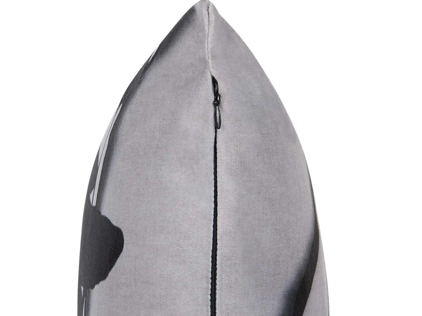 Poduszka dekoracyjna ORADEA Welur 45 x 45 cm Szary Wzór zwierzęcy