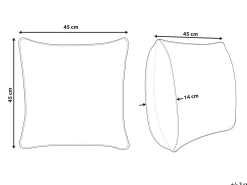 Poduszka dekoracyjna PILEA Sztuczne futro 45 x 45 cm Jasnozielony Jednolity