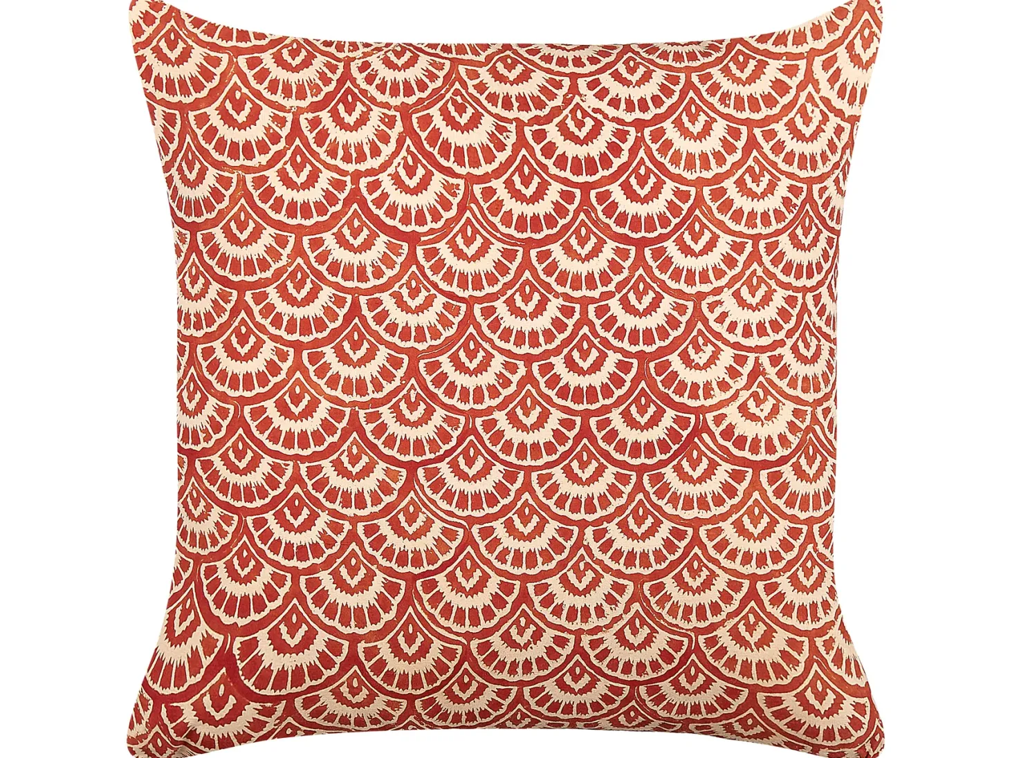 Poduszka dekoracyjna RHUS Bawełna 45 x 45 cm Czerwony Wzór geometryczny