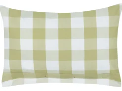Poduszka dekoracyjna TAMNINE 40 x 60 cm Jasnozielony W kratkę