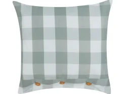 Poduszka dekoracyjna TAMNINE 45 x 45 cm Miętowy W kratkę