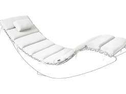 Poduszka na leżak ogrodowy BRESCIA PREMIUM 180 x 60 cm Złamana biel