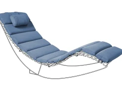 Poduszka na leżak ogrodowy BRESCIA PREMIUM 180 x 60 cm Niebieski