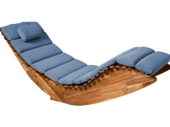 Poduszka na leżak ogrodowy BRESCIA PREMIUM 180 x 60 cm Niebieski