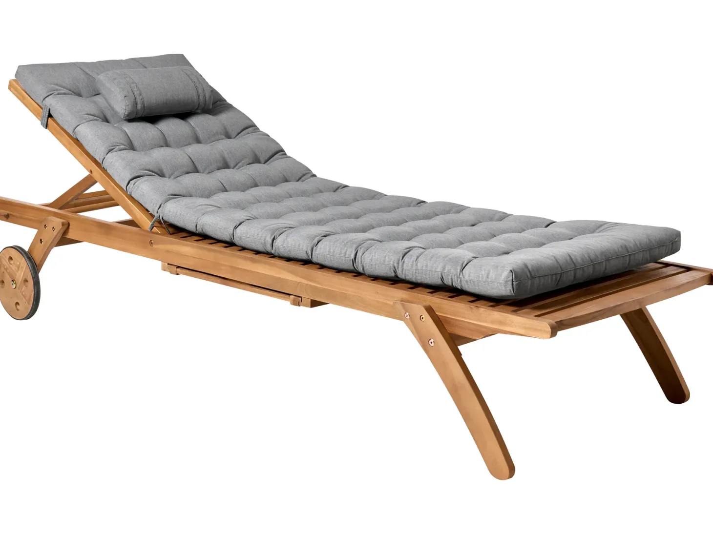 Poduszka na leżak ogrodowy CESANA PREMIUM 192 x 56 cm Szary melanż