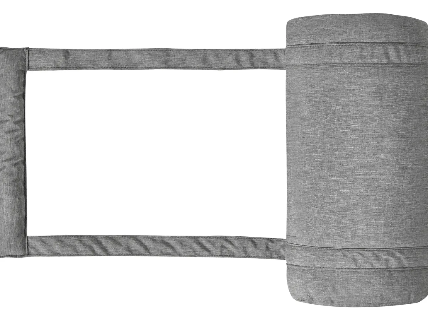 Poduszka na leżak ogrodowy CESANA PREMIUM 192 x 56 cm Szary melanż