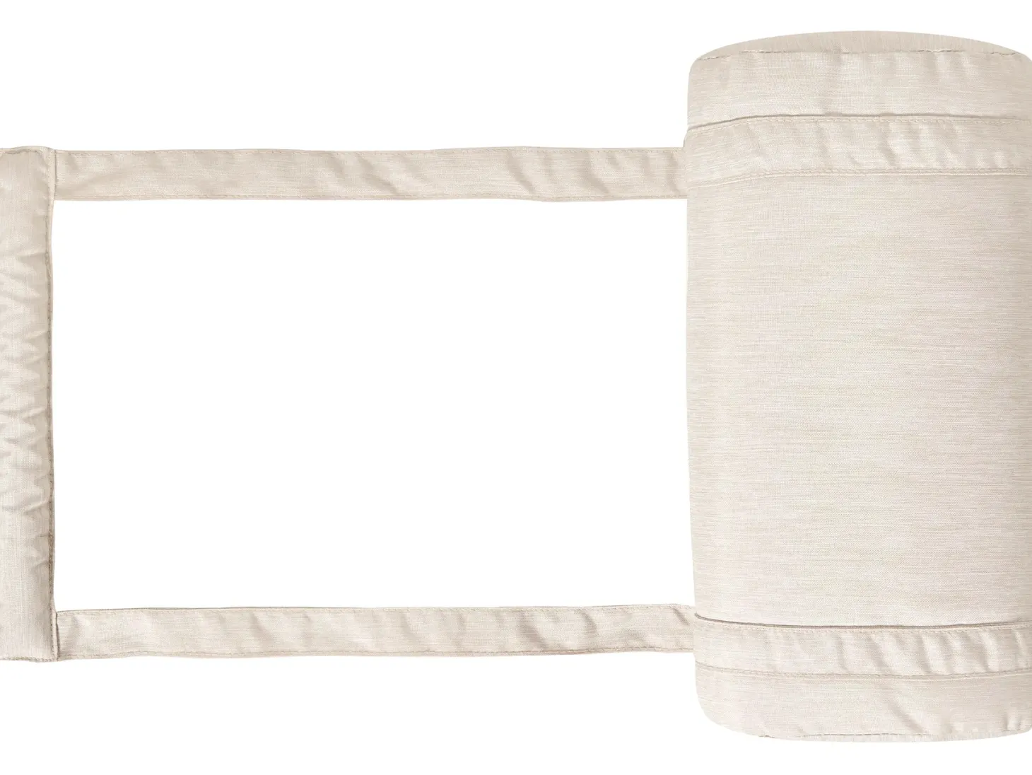 Poduszka na leżak ogrodowy CESANA PREMIUM 192 x 56 cm Jasnobeżowy
